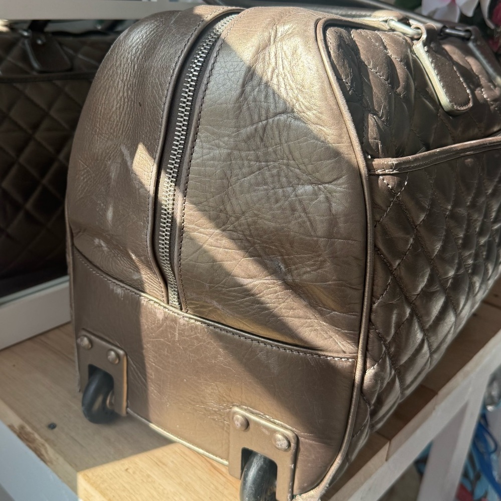 Authentic CHANEL Vintage Matelasse Quilted Leather 2 Way Carry-on Suitcase Bag - Picture 6 of 17